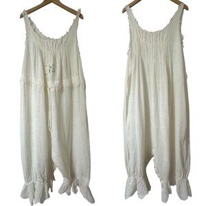 Rare Vintage Magnolia Pearl Linen Overalls From The Hummingbird Love Collection